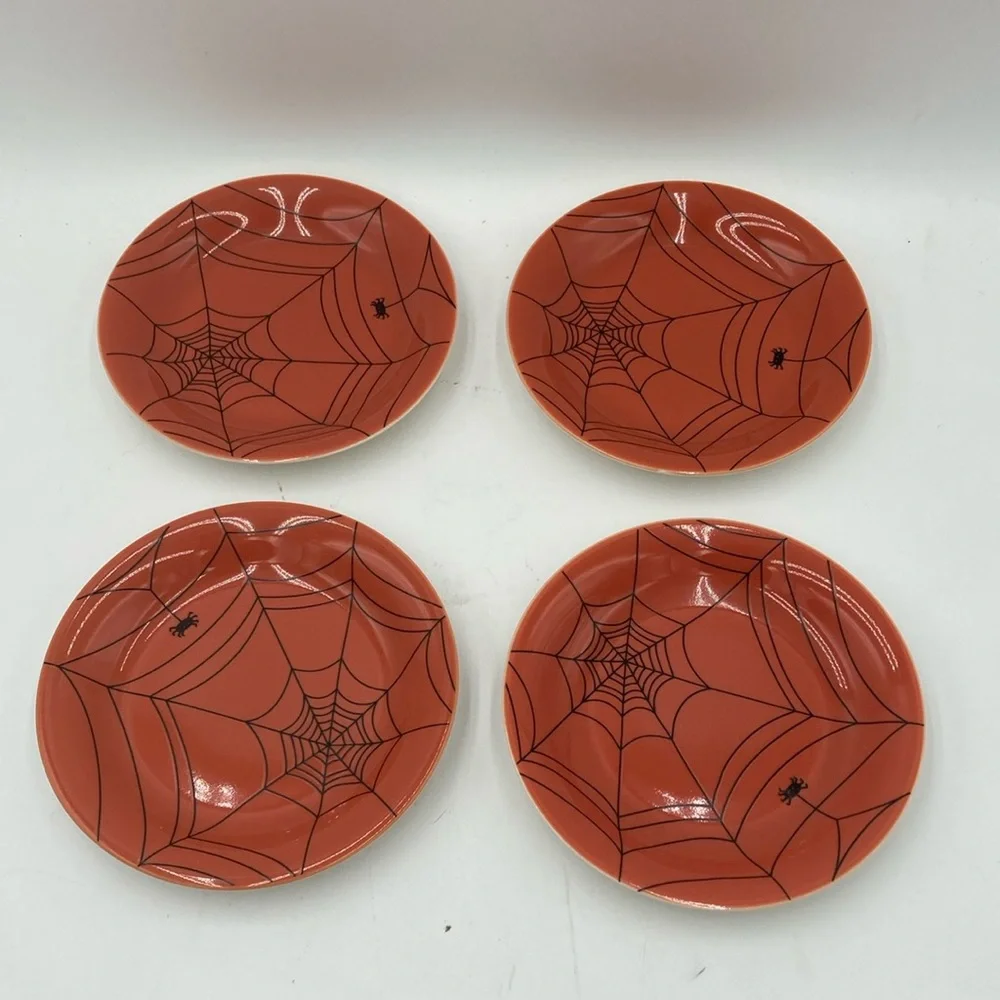 Williams Sonoma Spider Web Appetizer Plates (set of 4)